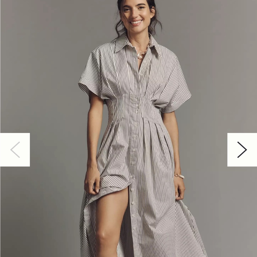 Anthropologie Tobie Black and White Striped Maxi Dress Worn XS / XXS